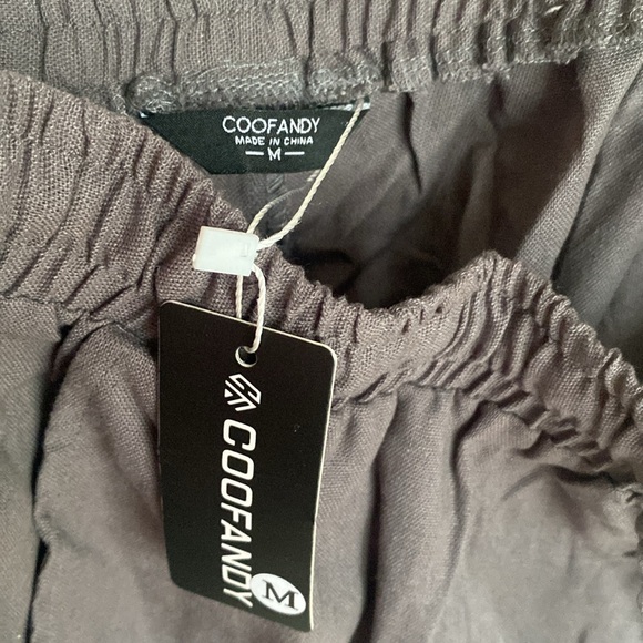 (A11) Coofandy Gray Short Sleeve Button-Up Shirt & Pants Set, Gray, Size M, NWT - Picture 8 of 11